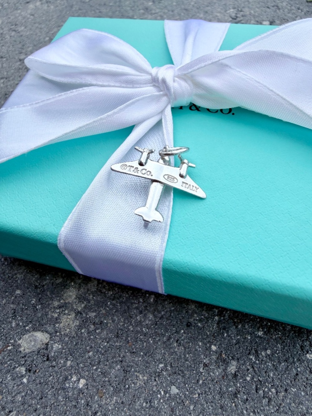 RETIRED Tiffany & Co. Airplane Charm Pendat Silver - Picture 2 of 2